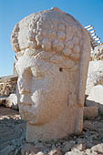 Nemrut Dagi Milli Parki, the tomb of King  Antiochos I, west terrace, statue of Commagene goddess
